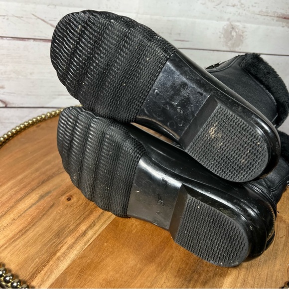 Steve Madden Black Waterproof Faux Fur Lined Boot Sz 9 - Picture 7 of 9